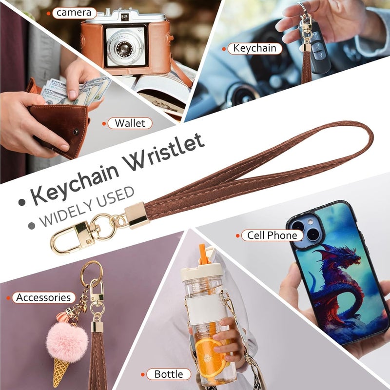 KNGITRYI Small Wristlet Wallets for Women RFID Credit Card Holder Wallet Keychain Wristlet Wallet Credit Card Wallets for Women (Chocolate Brown) - Image 5